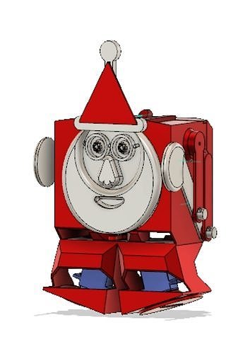 BOXING SANTA BIPED ROBOT 3D print model