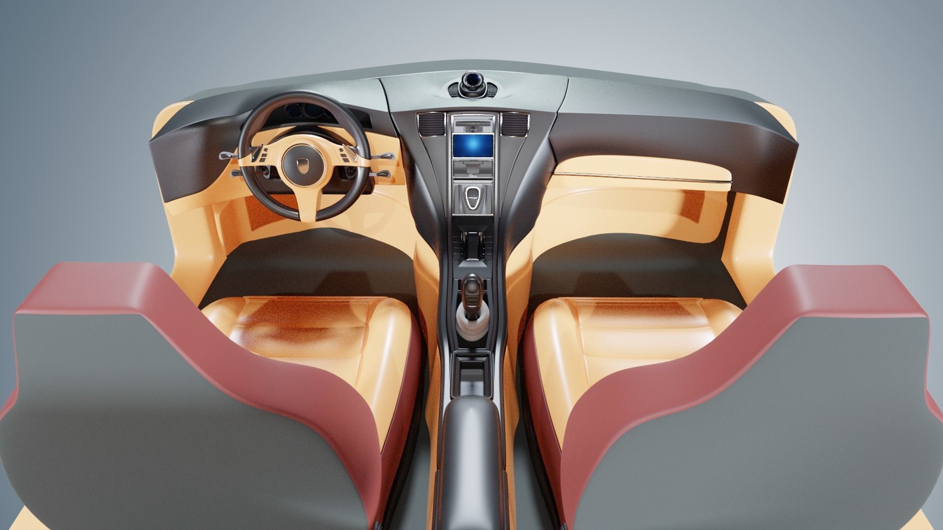 Sports Car Interior 3D model CGTrader