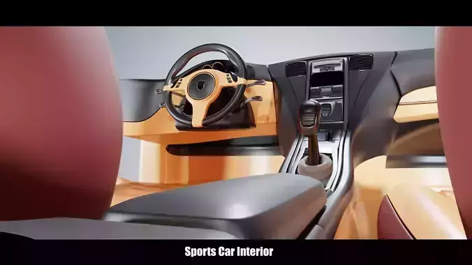 Sports Car Interior 3D model