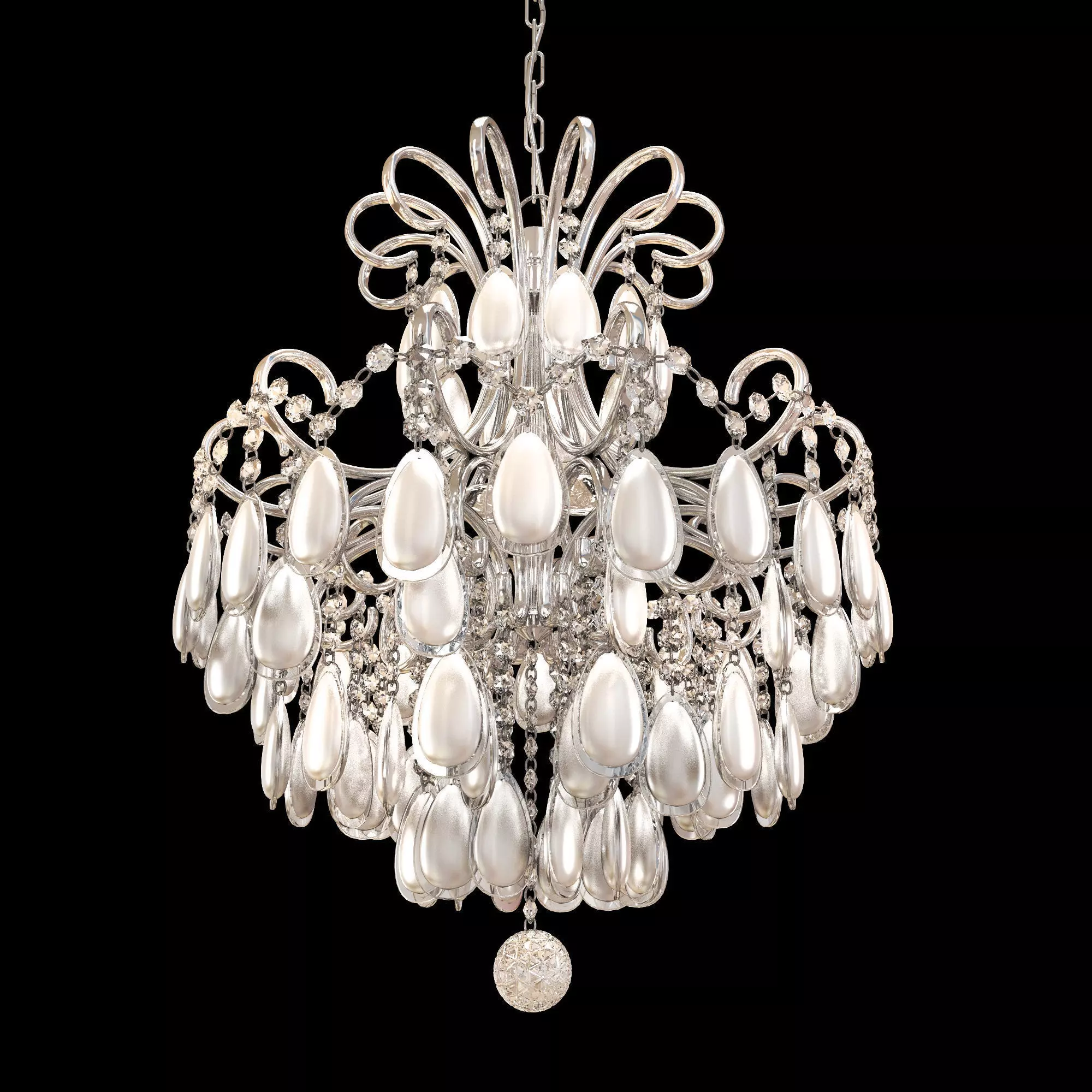 Crystal Lux Sevilia SP4 Silver Chandelier 3D model