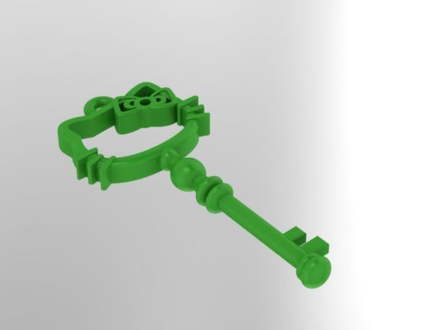 keypendant hello kitty key 3D print model_3