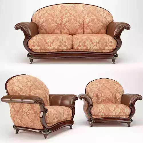 Sofa and chair 3d model