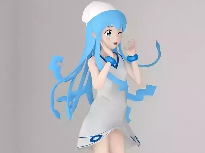 Ika Musume anime girl pose 01