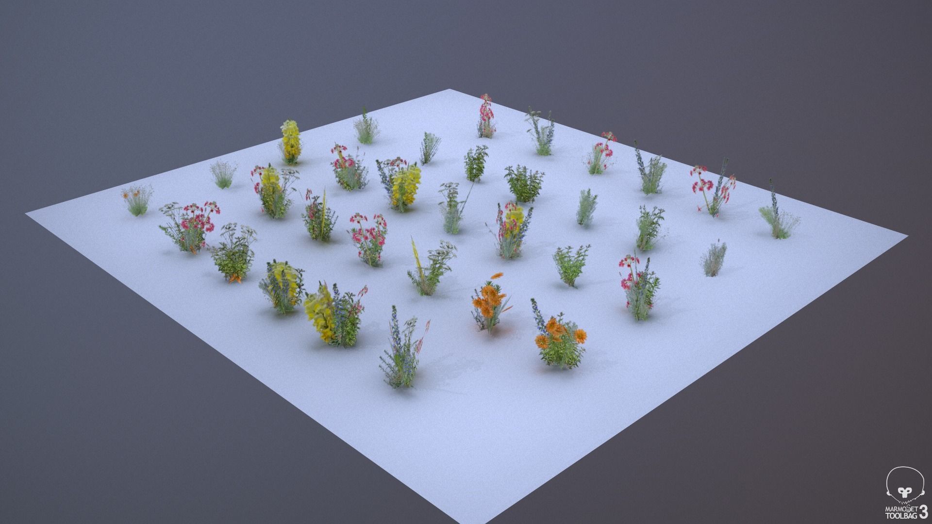 33 Plant Collection Game Ready Low Poly Low-poly 3D model_2