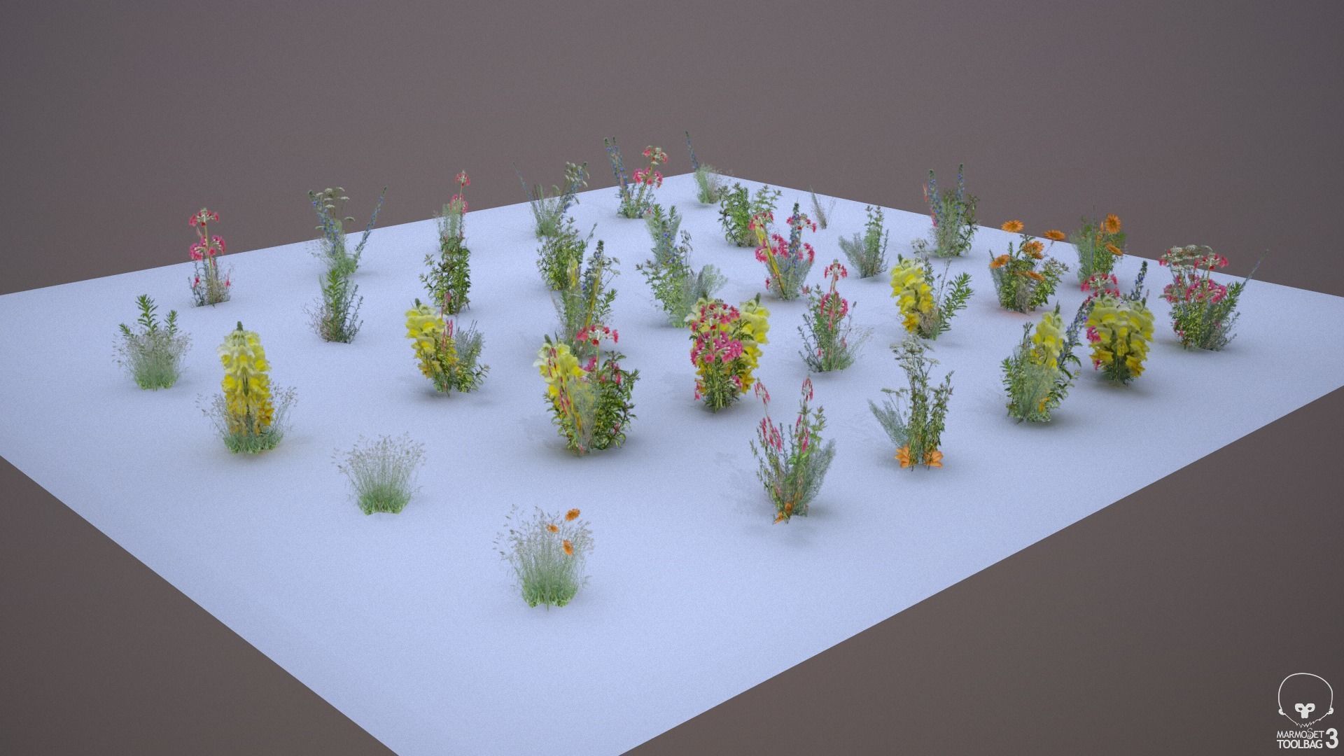 33 Plant Collection Game Ready Low Poly Low-poly 3D model_1