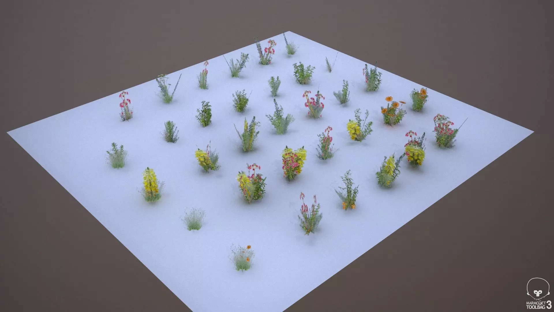 33 Plant Collection Game Ready Low Poly Low-poly 3D model_0