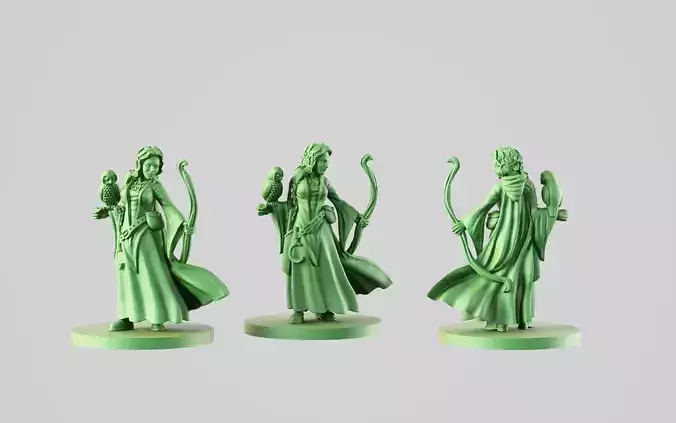 Druid girl 3D print model