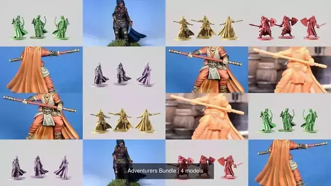Adventurers Bundle 3D Model Collection
