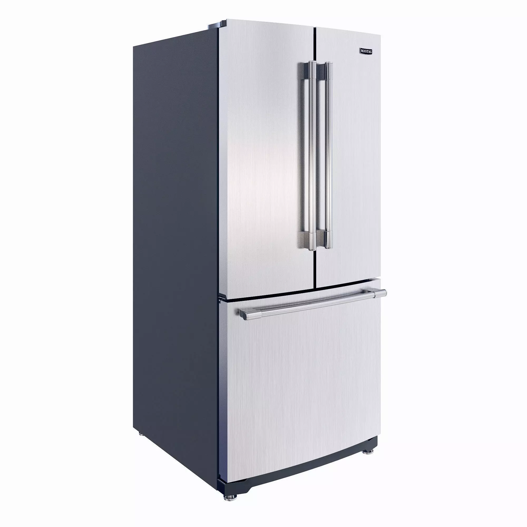 KitchenAid 19 and 7 cu ft French Door Refrigerator 3D model_0
