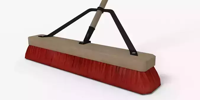Push Broom Low-poly 3D model