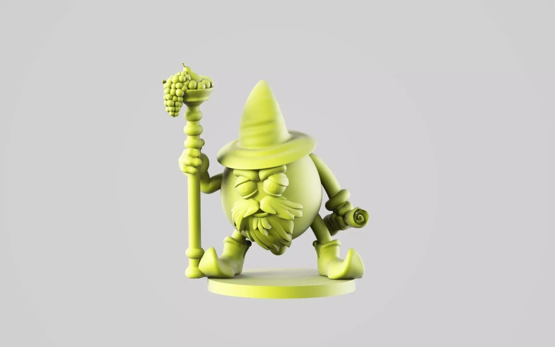 Lemage gnome with wand 3D print model_0