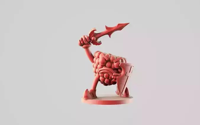 Raspaladin figurine holding sword 3D print model