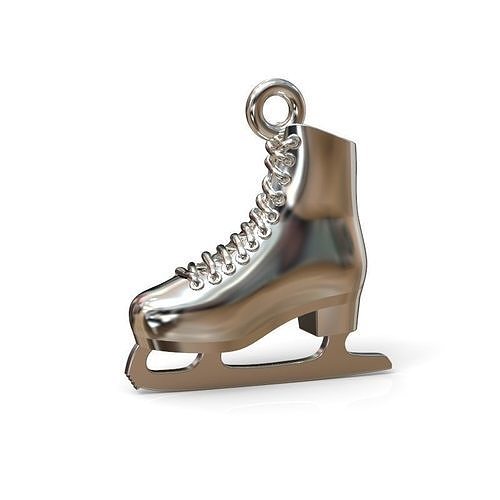Women Jewelry Pendant Figure Skate 3dm stl ztl obj 3D print model