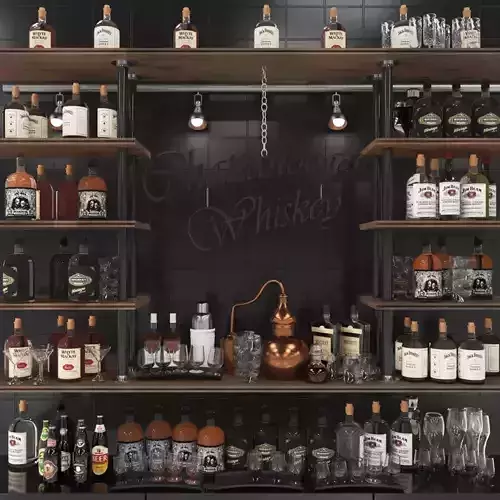 Big Alcohol Bar 2 3D model