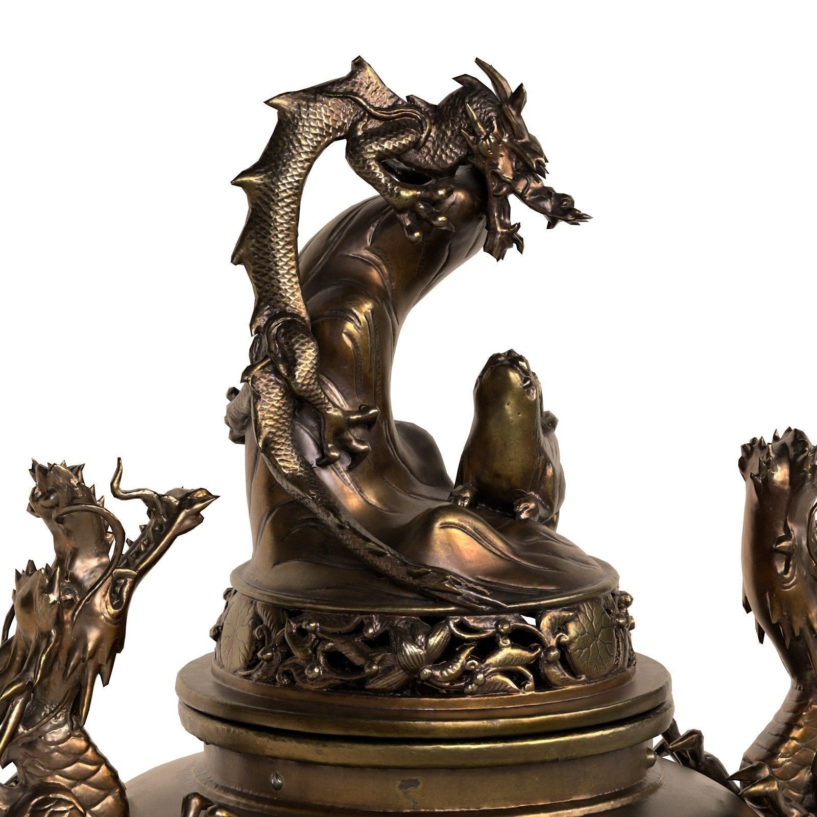 Dragon Incense Burner Low-poly 3D model_12
