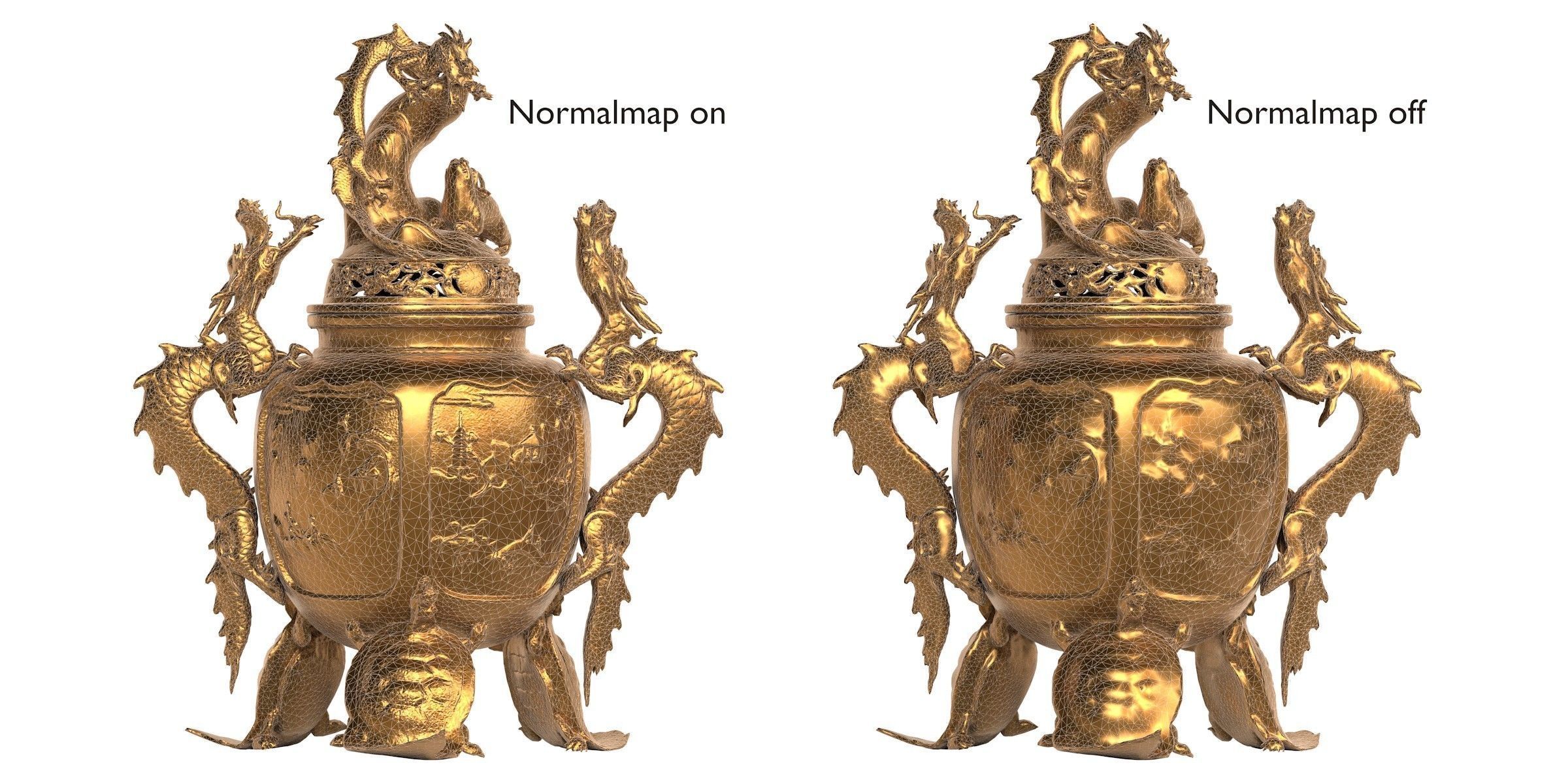 Dragon Incense Burner Low-poly 3D model_18