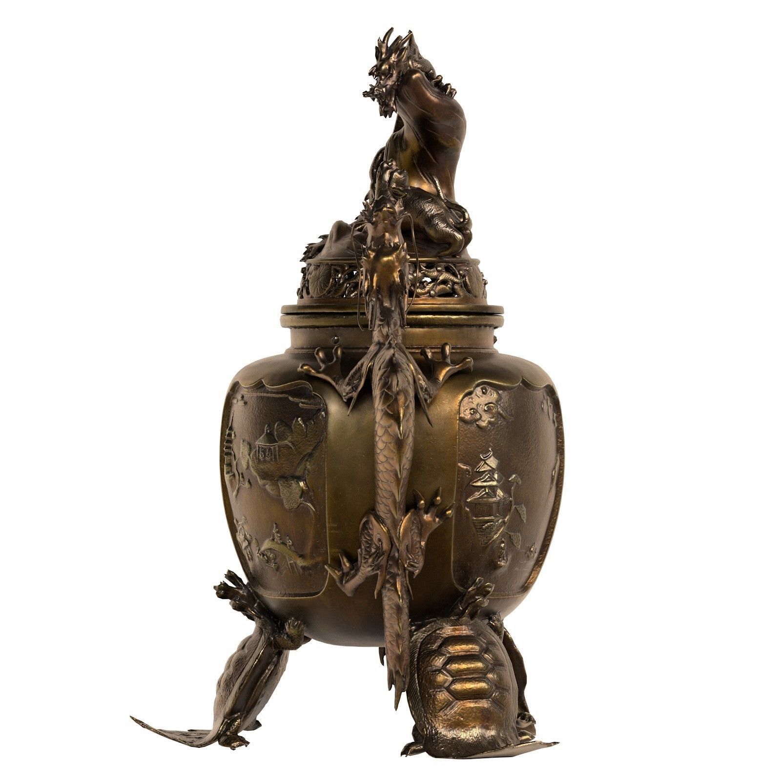 Dragon Incense Burner Low-poly 3D model_7