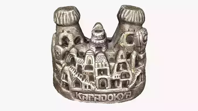 Kapadokya silver figurine with city