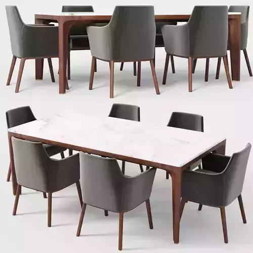 Giorgetti Alina armchair Anteo table