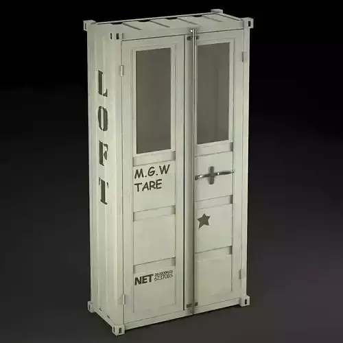 Sea Container Wardrobe in the Industrial Style 3D model