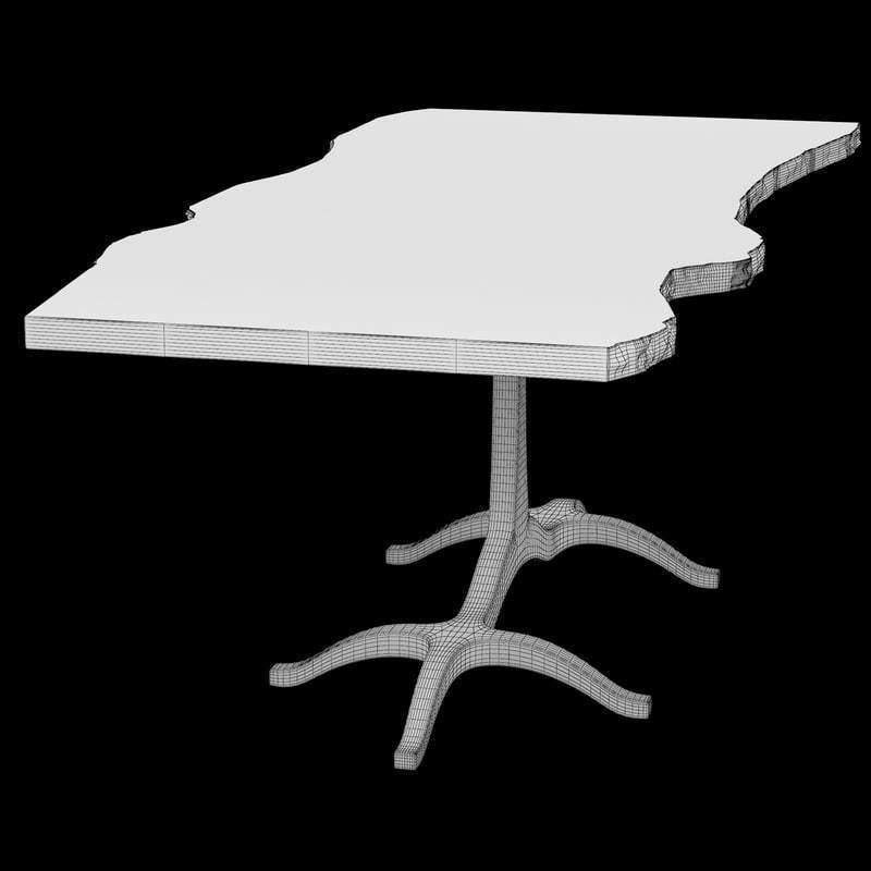 Slab Dining Table 3D model_8