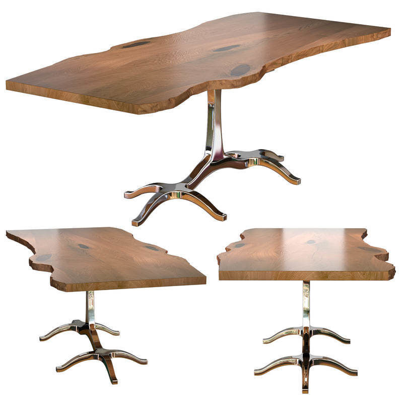 Slab Dining Table 3D model_1