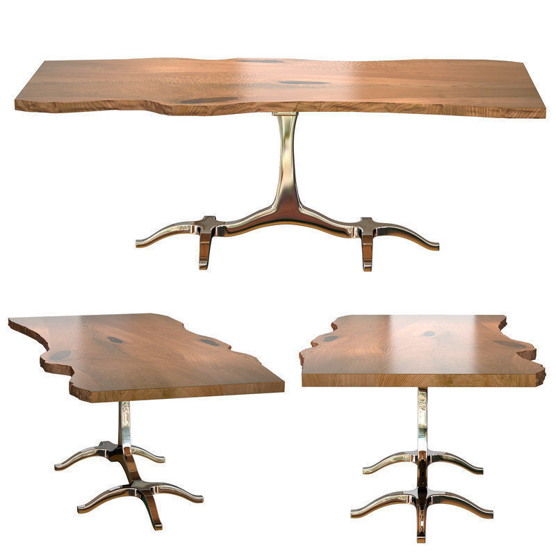 Slab Dining Table 3D model_2
