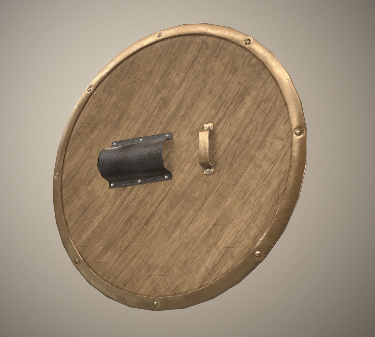 Spartan shield Low-poly 3D model_4