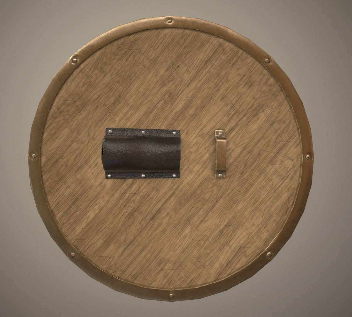 Spartan shield Low-poly 3D model_6