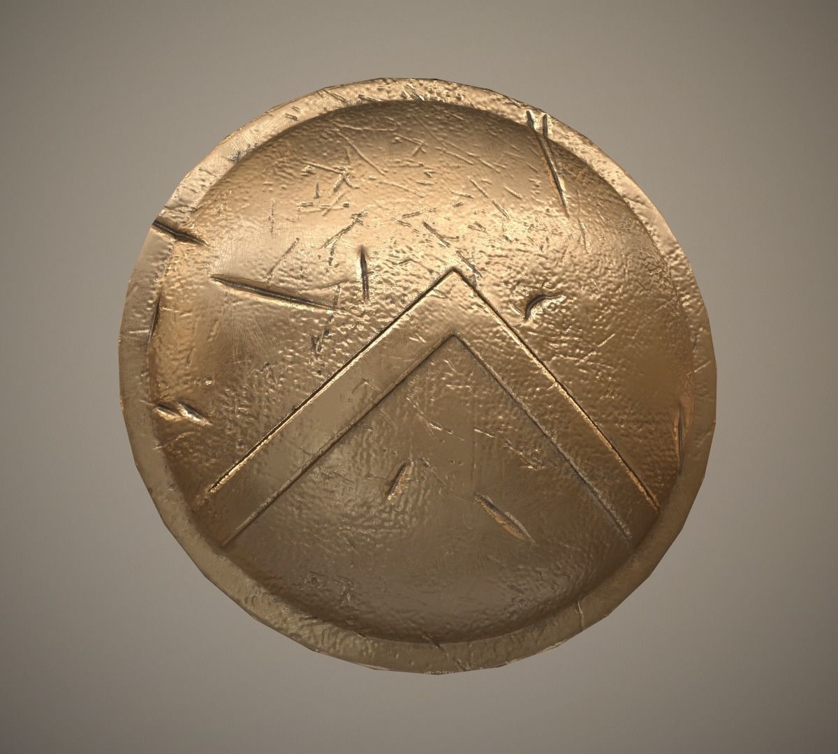Spartan shield Low-poly 3D model_14