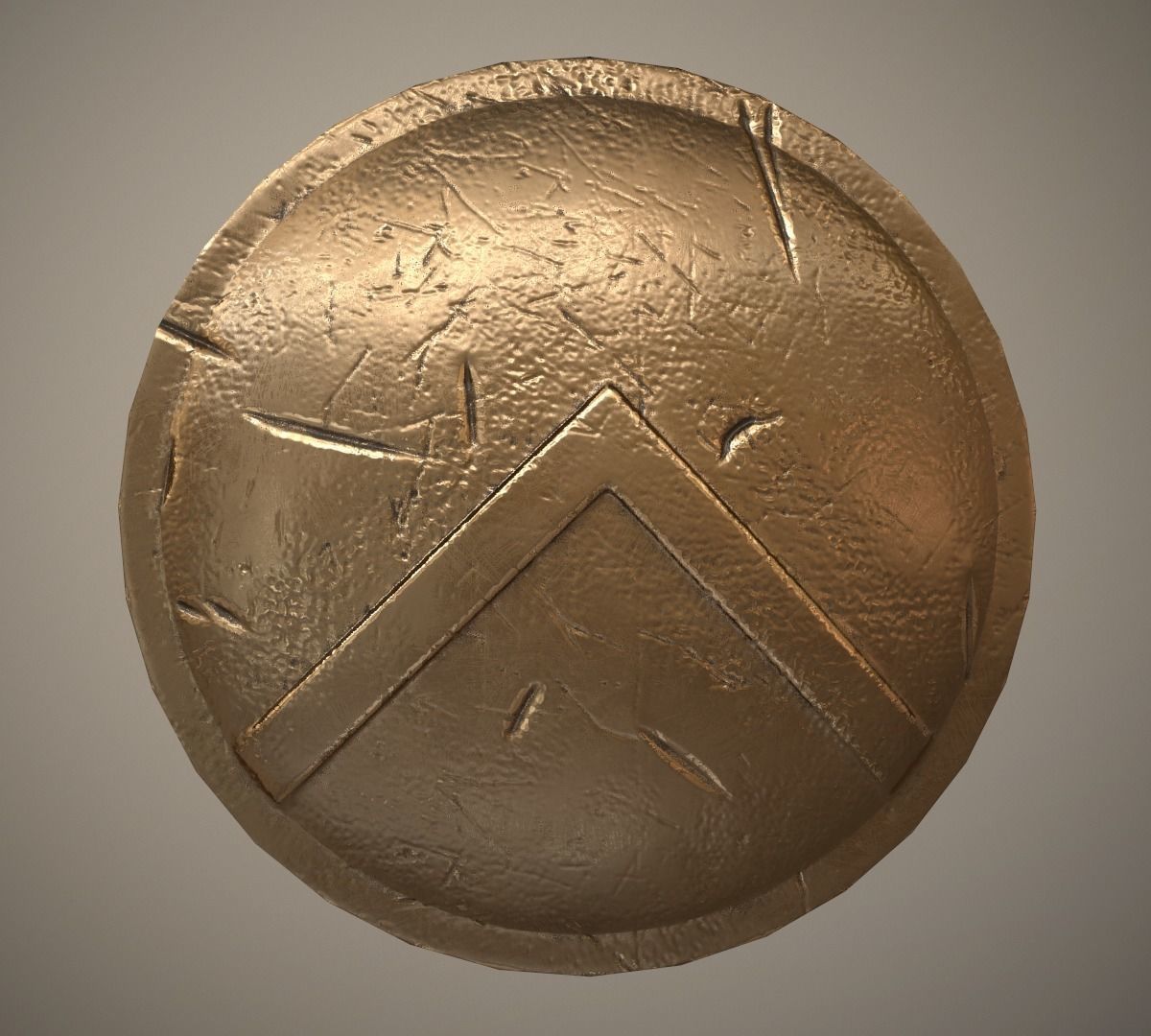 Spartan shield Low-poly 3D model_12