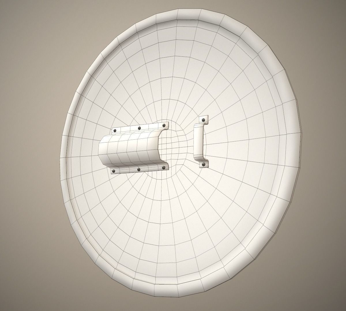 Spartan shield Low-poly 3D model_10