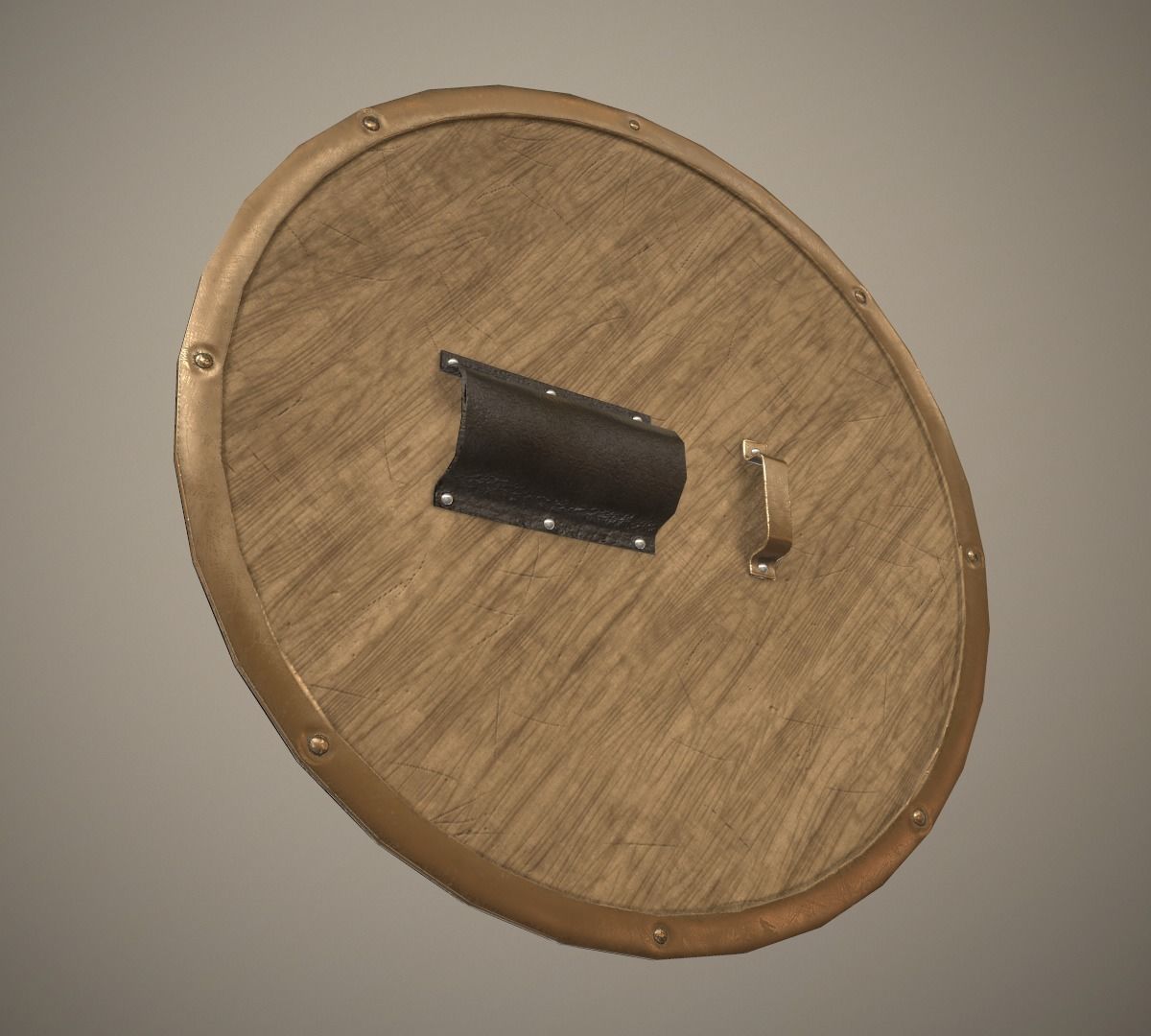 Spartan shield Low-poly 3D model_5