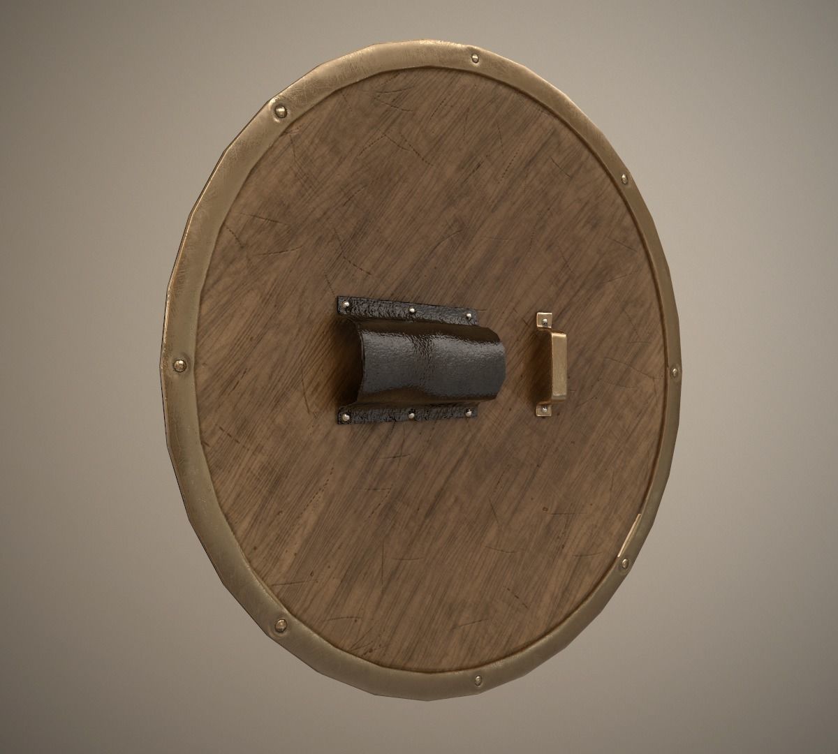 Spartan shield Low-poly 3D model_13