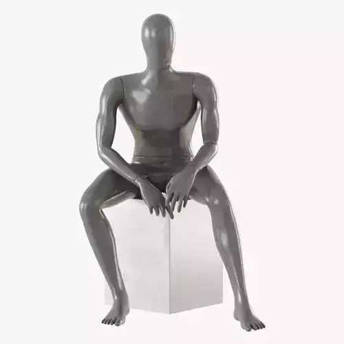 Faceless male mannequin 10 3D model