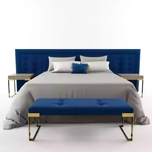 Fendi pincio bed set 3D Model Collection