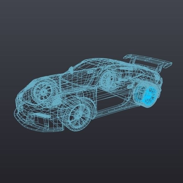 Porsche 911 gt3 rs 2015 restyled 3D model_10
