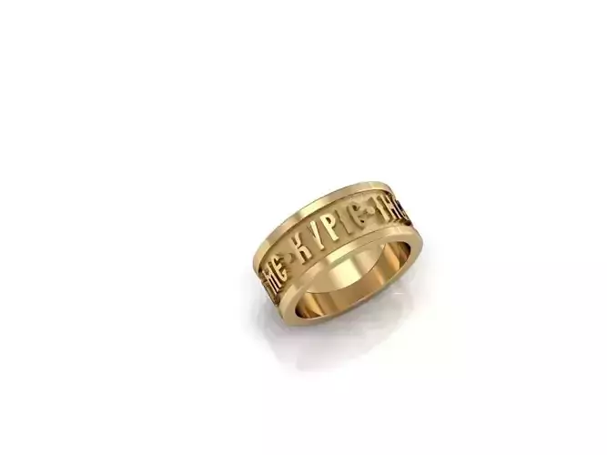 GREEK CHRISTIAN RING 3D print model