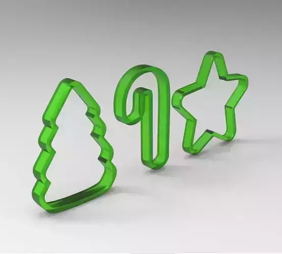 Cookie form for New year and Christmas Free 3D print model