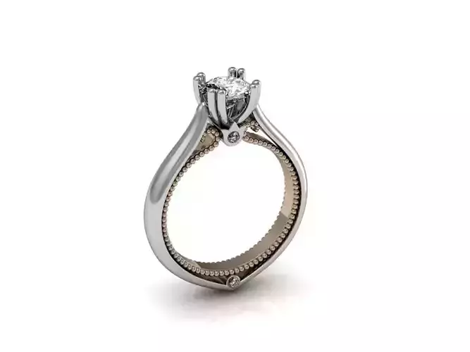 solitaire fashion diamond 3D print model