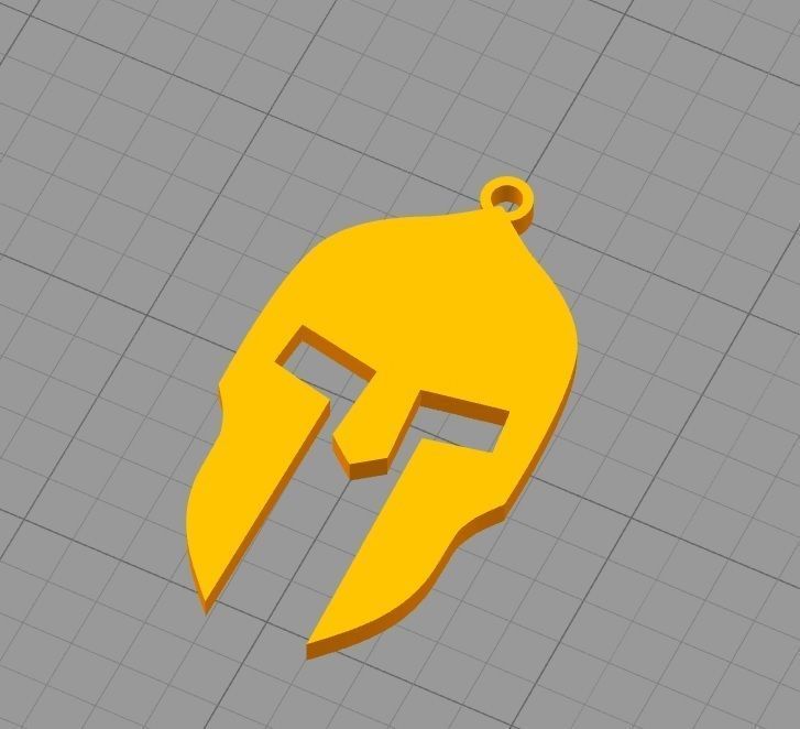 Spartan helmet key chain Free 3D print model_1