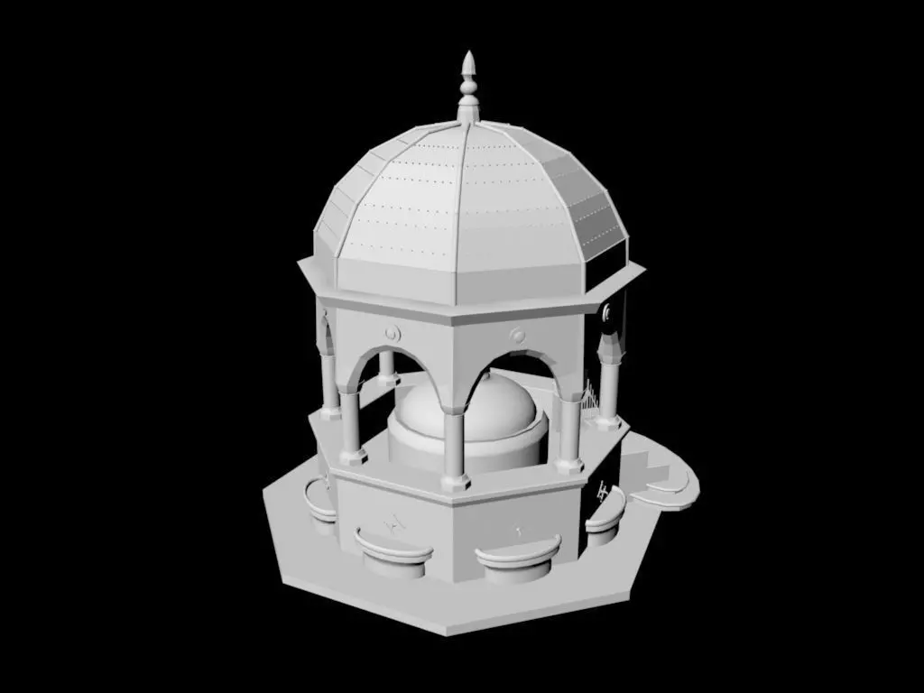 German Fountain 3D print model