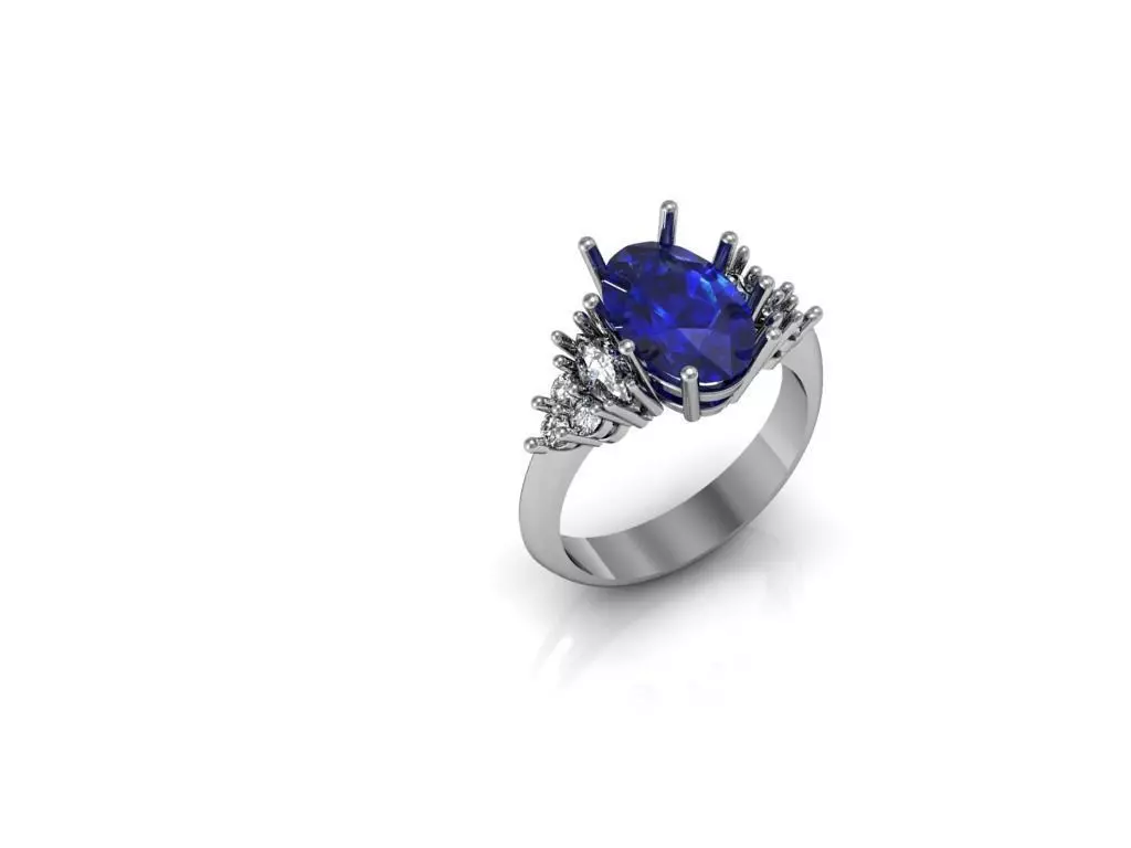 SOLITAIRE oval Free 3D print model