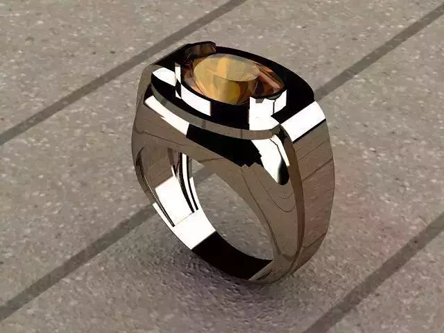 Ring with oval stone