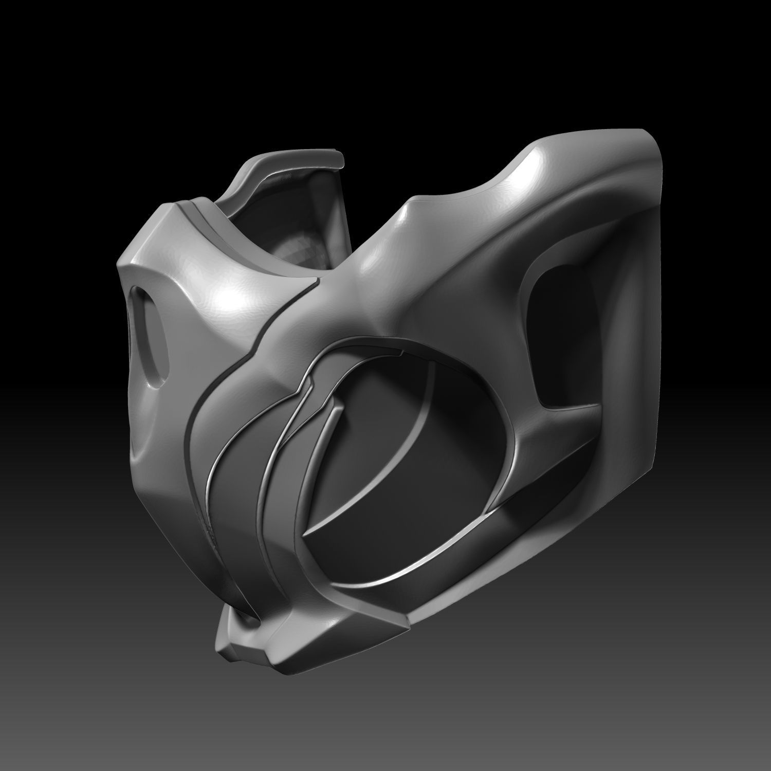 Fiery Grandmaster Scorpion Mask MK 11 3D printable model 3D print model_2