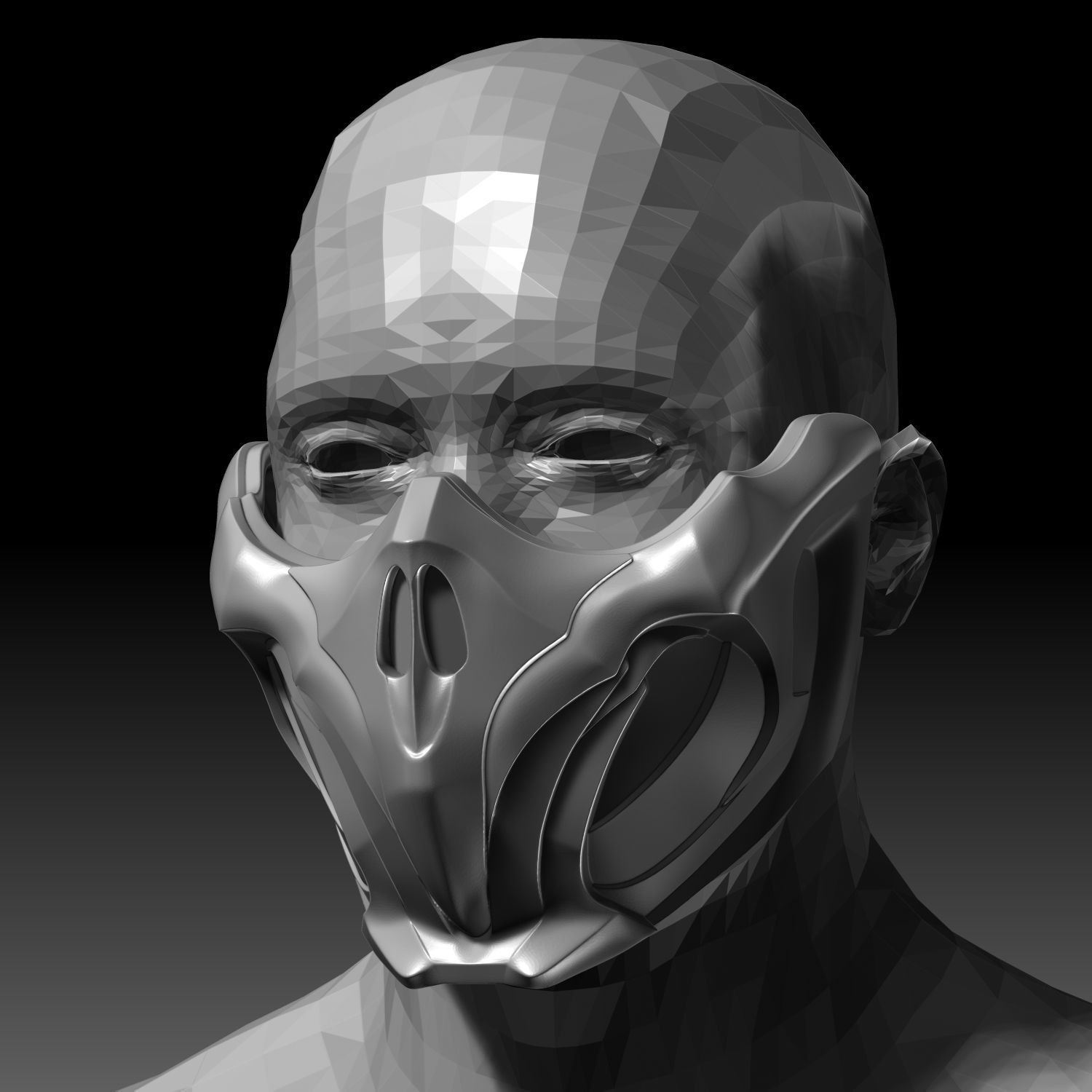 Fiery Grandmaster Scorpion Mask MK 11 3D printable model 3D print model_4