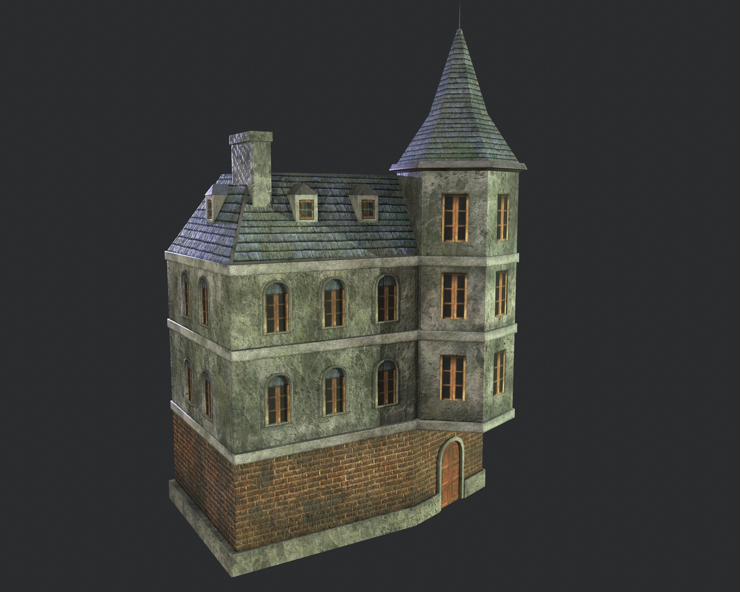 Game-ready houses pack Low-poly 3D model_5