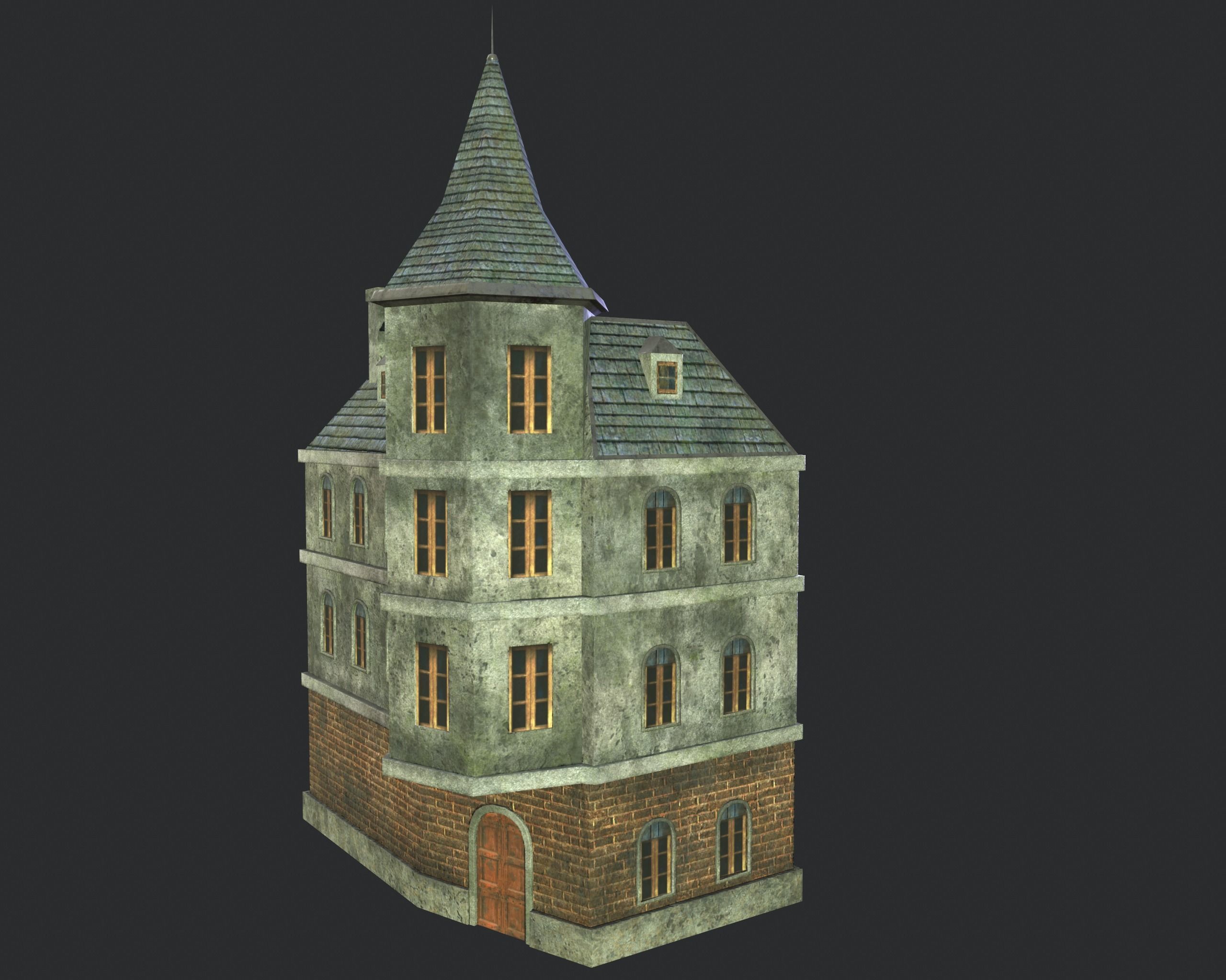Game-ready houses pack Low-poly 3D model_7
