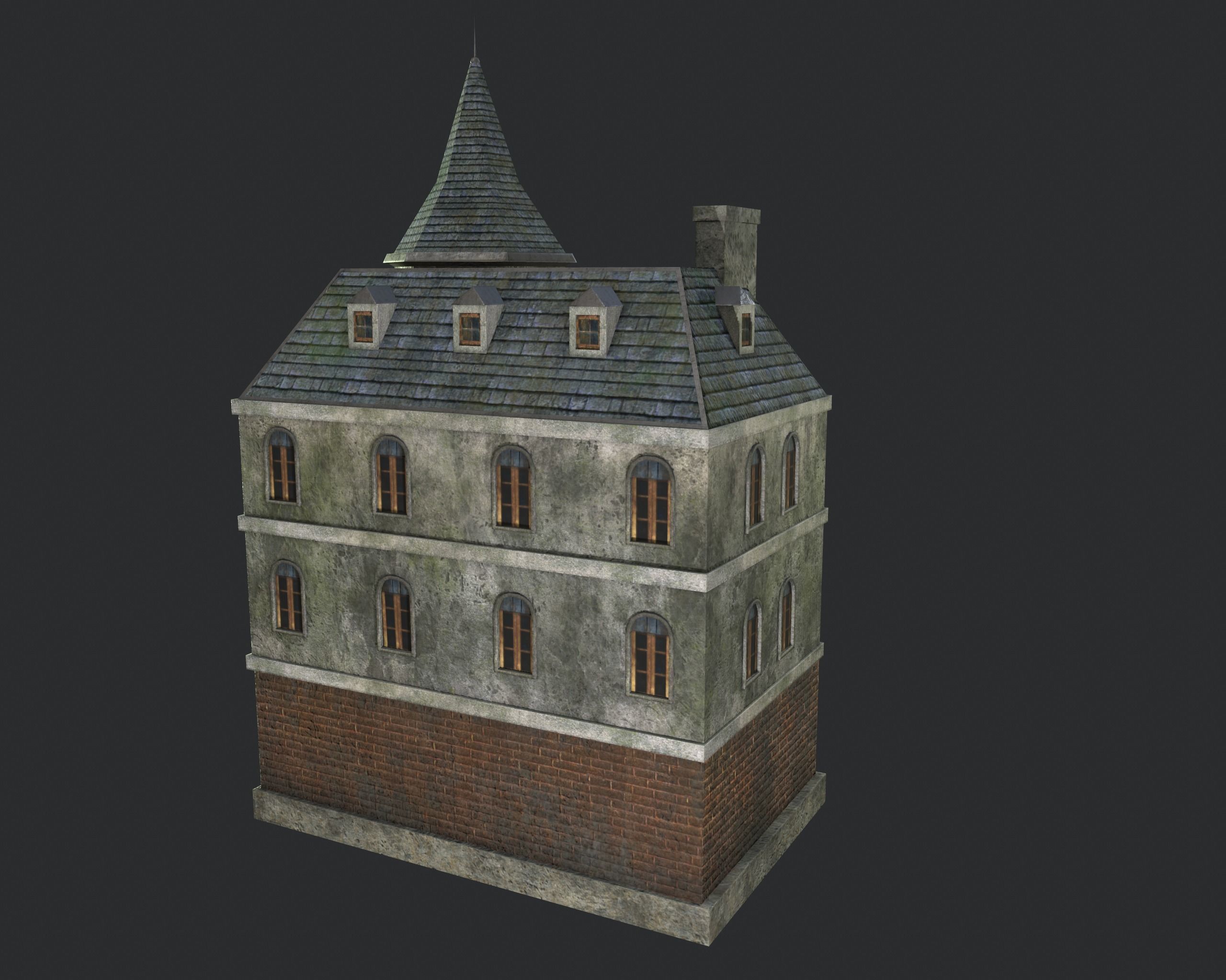 Game-ready houses pack Low-poly 3D model_8