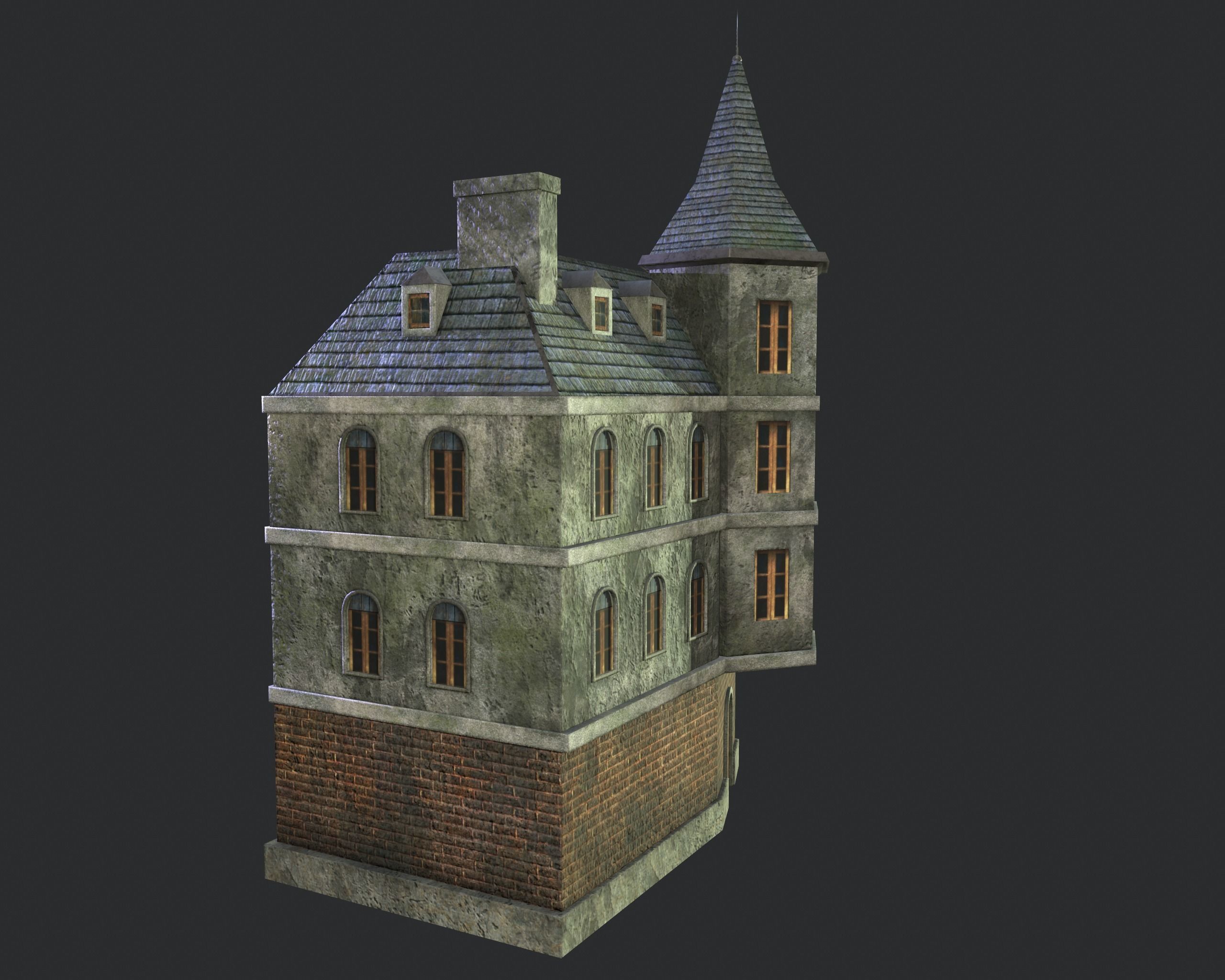 Game-ready houses pack Low-poly 3D model_6